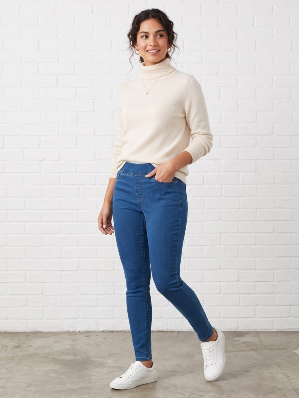 Denim&Co Women's Deep Blue Jeggings